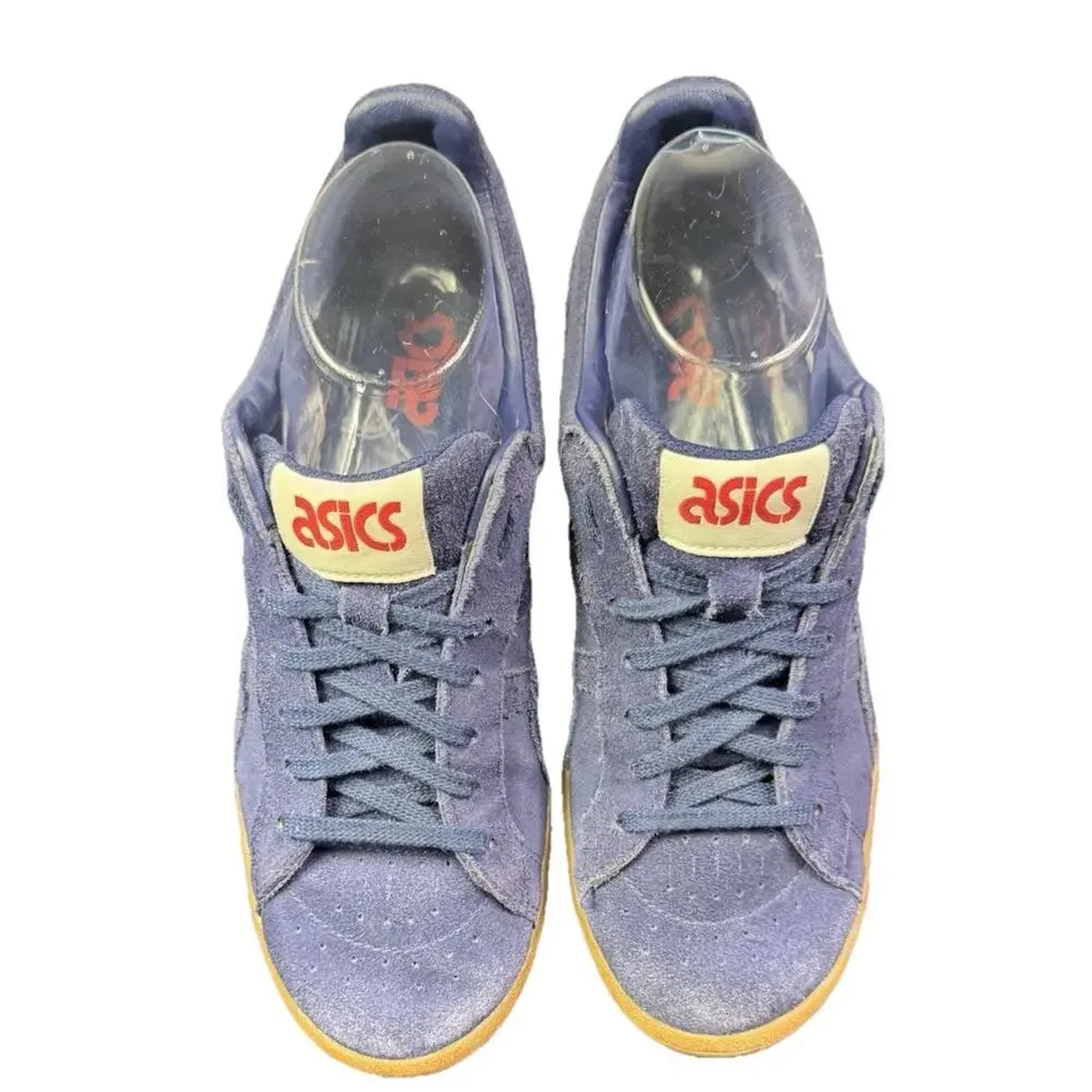 Asics men low top blue suede gel sole skate shoes s‎ 8 skater grunge y2k sneaker